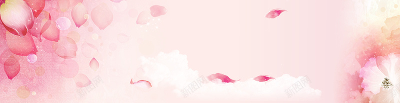粉色花朵淘宝背景背景
