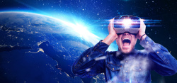 科幻VR眼镜banner背景