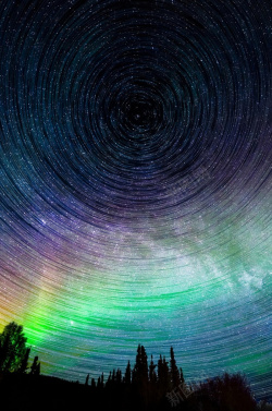 唯美极光极光星空海报背景素材高清图片