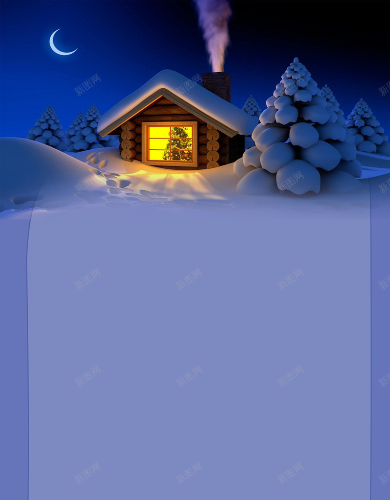 圣诞小屋H5背景jpg设计背景_新图网 https://ixintu.com 卡通 圣诞小屋 圣诞节 夜晚 背景 童趣 手绘