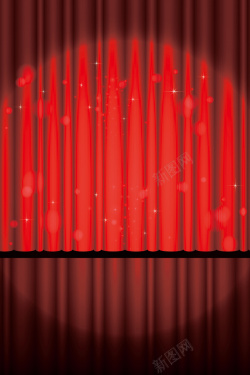颁奖幕布颁奖晚会舞台幕布红色大气灯光简约背景图高清图片