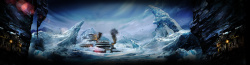 冬季游戏炫酷背景设计风格海报高清图片