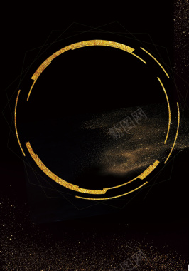 金黄色圆圈背景素材背景