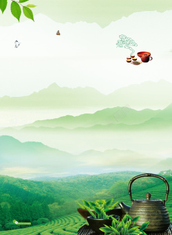 茶林茶文化海报背景素材高清图片