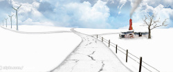 雪景道路冬季详情背景高清图片