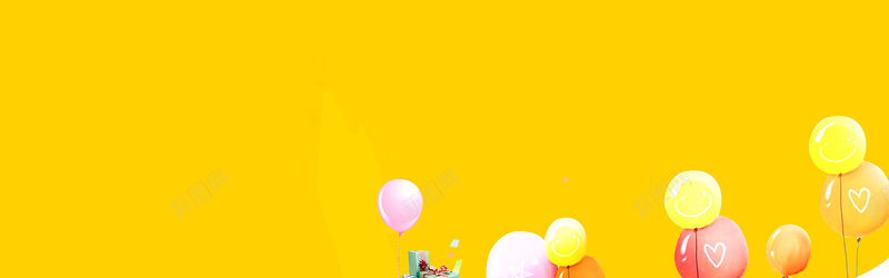 甜美女装bannerjpg设计背景_新图网 https://ixintu.com 海报banner 梦幻 气球 浪漫 黄色