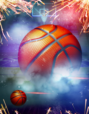 篮球对抗比赛海报背景素材背景