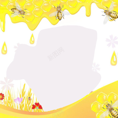 蜂蜜蜜蜂背景图背景