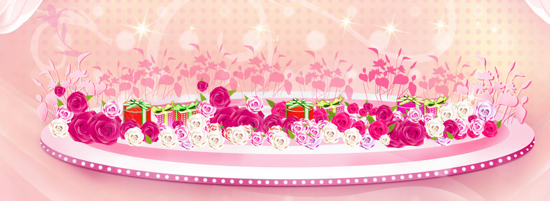 婚礼策划psd设计背景_新图网 https://ixintu.com 海报banner 婚礼 浪漫 粉色 花朵 其他
