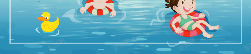 游泳运动海报背景psd设计背景_新图网 https://ixintu.com 游泳 运动 宣传 海报 背景 卡通 人物 儿童