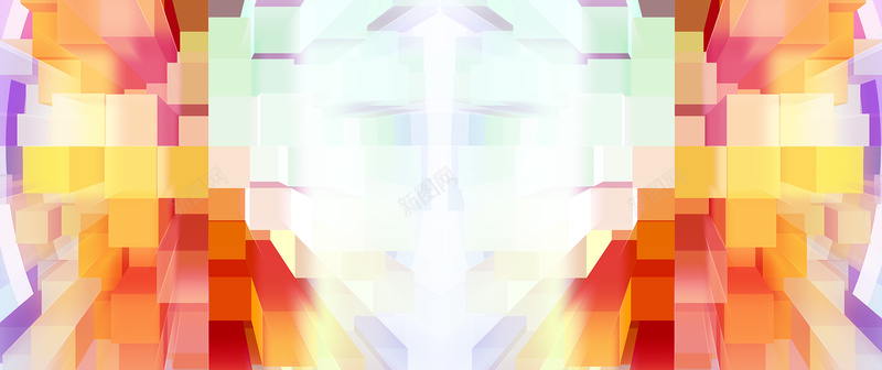 扁平化背景psd设计背景_新图网 https://ixintu.com 海报banner 淘宝首页 扁平化 几何 拼接 扁平 渐变