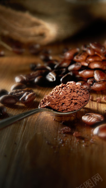 咖啡豆促销H5背景素材背景