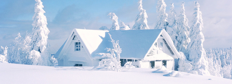 冰雪房屋背景背景
