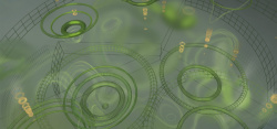 想象空间模型几何绿色科技海报背景高清图片