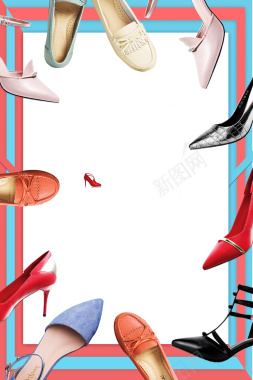 女鞋海报背景素材背景