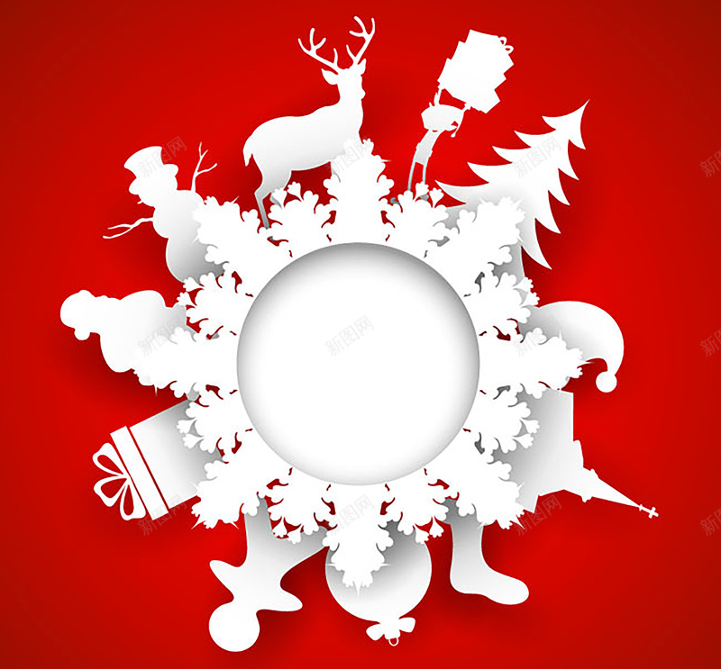 红色圆形圣诞相框礼物psd设计背景_新图网 https://ixintu.com 圆形 圣诞 相框 礼物 红色 卡通 童趣 手绘