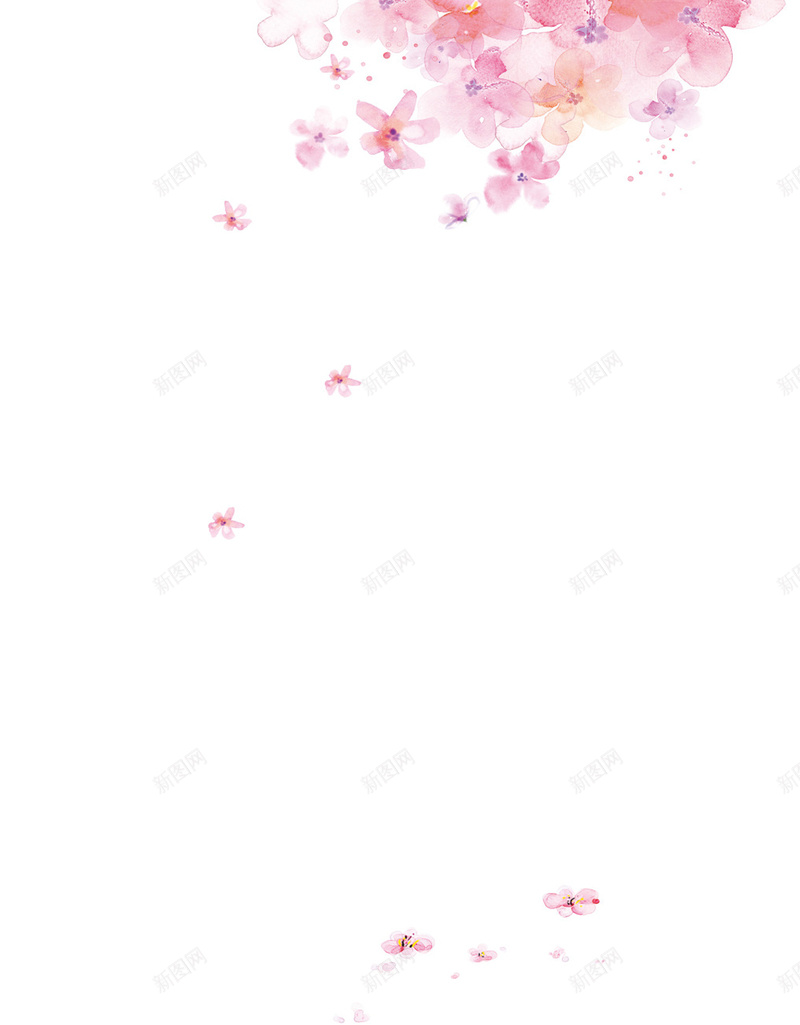 水墨粉色花朵飘散背景jpg设计背景_新图网 https://ixintu.com 粉色 背景 花朵 飘散