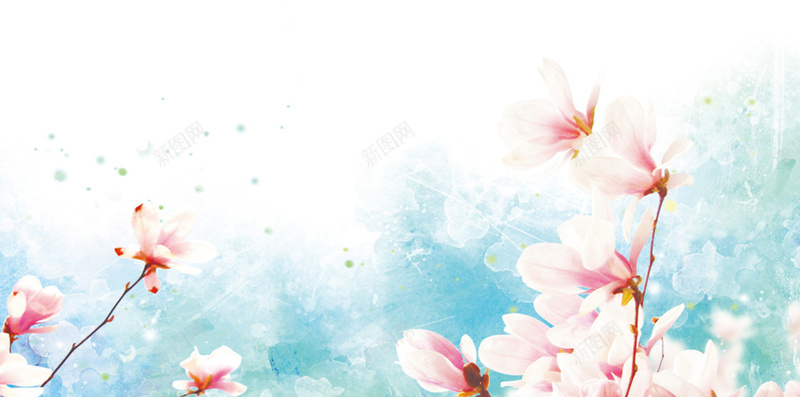 水墨粉色花朵飘散背景jpg设计背景_新图网 https://ixintu.com 粉色 背景 花朵 飘散