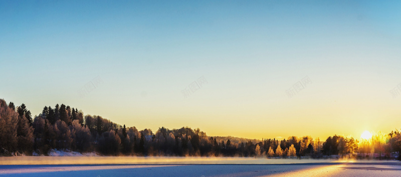 冬季湖泊背景背景