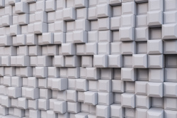 几何墙面正方体白色立体3D墙面科技感背景图高清图片