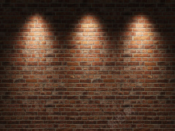 温暖背景墙灯光下的墙壁高清图片