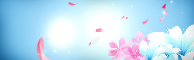 浪漫粉红小花背景背景