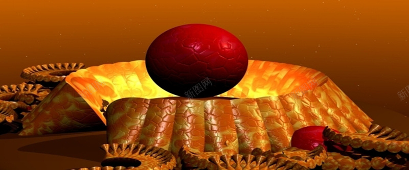 红色彩蛋背景背景