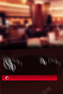 模糊餐馆海报背景素材背景