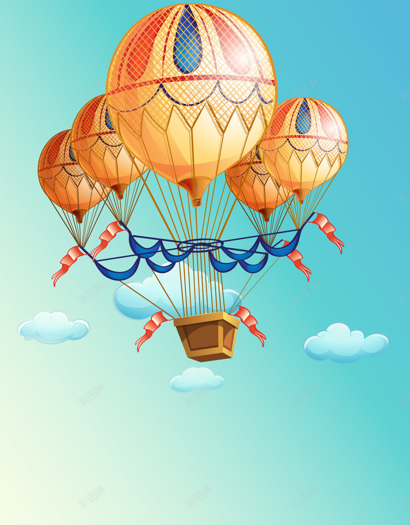卡通氢气球H5背景psd设计背景_新图网 https://ixintu.com 卡通 氢气球 蓝天 风车 童趣 H5背景 手绘