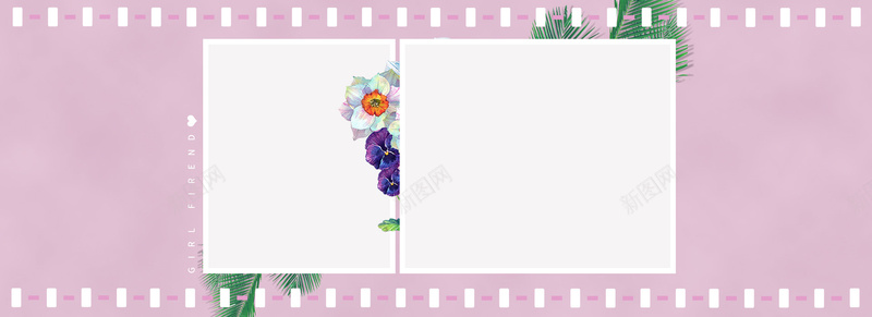 春季甜美女装紫色海报背景背景