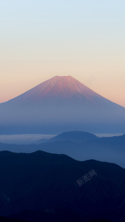 手机火山小视频小清新日本富士山手机端H5背景高清图片