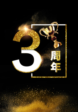 黄色炫酷十周年店庆周年庆海报背景高清图片