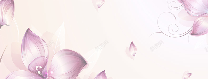 紫色唯美图片psd设计背景_新图网 https://ixintu.com 详情页海报 唯美图片 形状 扁平 花朵 渐变 几何