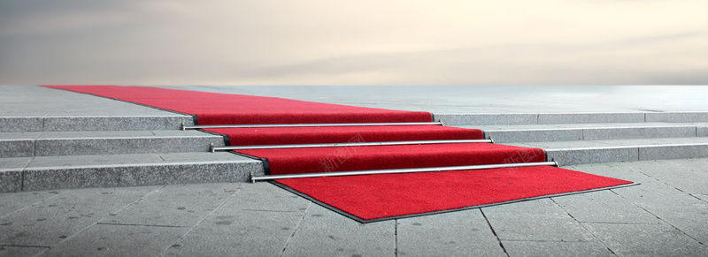 台阶上的红色地毯背景背景