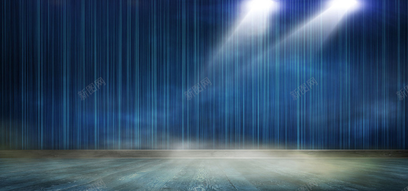 蓝色灯光下的舞台背景背景