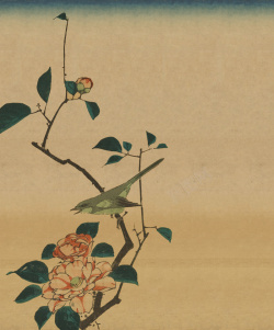 茶叶折页中国风花卉水墨画画册手绘背景素材高清图片