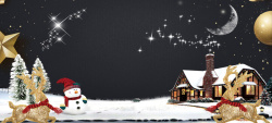 圣诞矢量木屋素材圣诞节活动促销banner高清图片