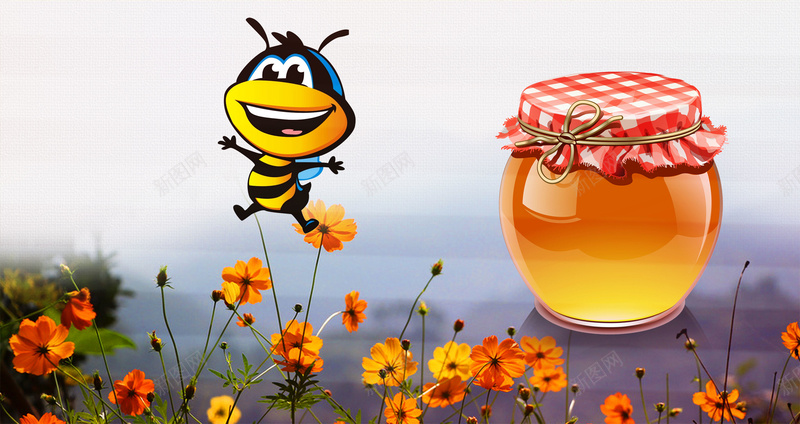 蜂蜜蜜蜂广告背景psd设计背景_新图网 https://ixintu.com 植物 花朵 蜂蜜 蜜糖 蜜蜂 食物 春天 春季 山水 风景 海报 平面 广告 背景 PSD 素材 模板