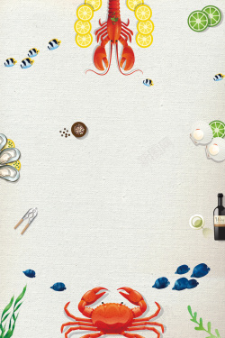 小龙虾广告白色质感简约中式风格食品广告平面设计高清图片