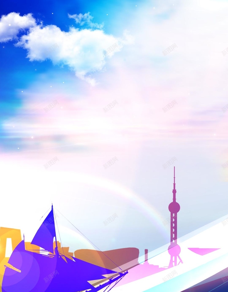 蓝天白云多边形船H5背景jpg设计背景_新图网 https://ixintu.com 蓝色背景 多边形 白云 蓝天 船 H5背景 扁平 企业文化 文化 企业文化背景