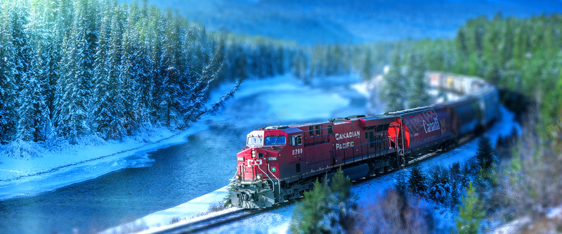 蓝色清新火车背景背景