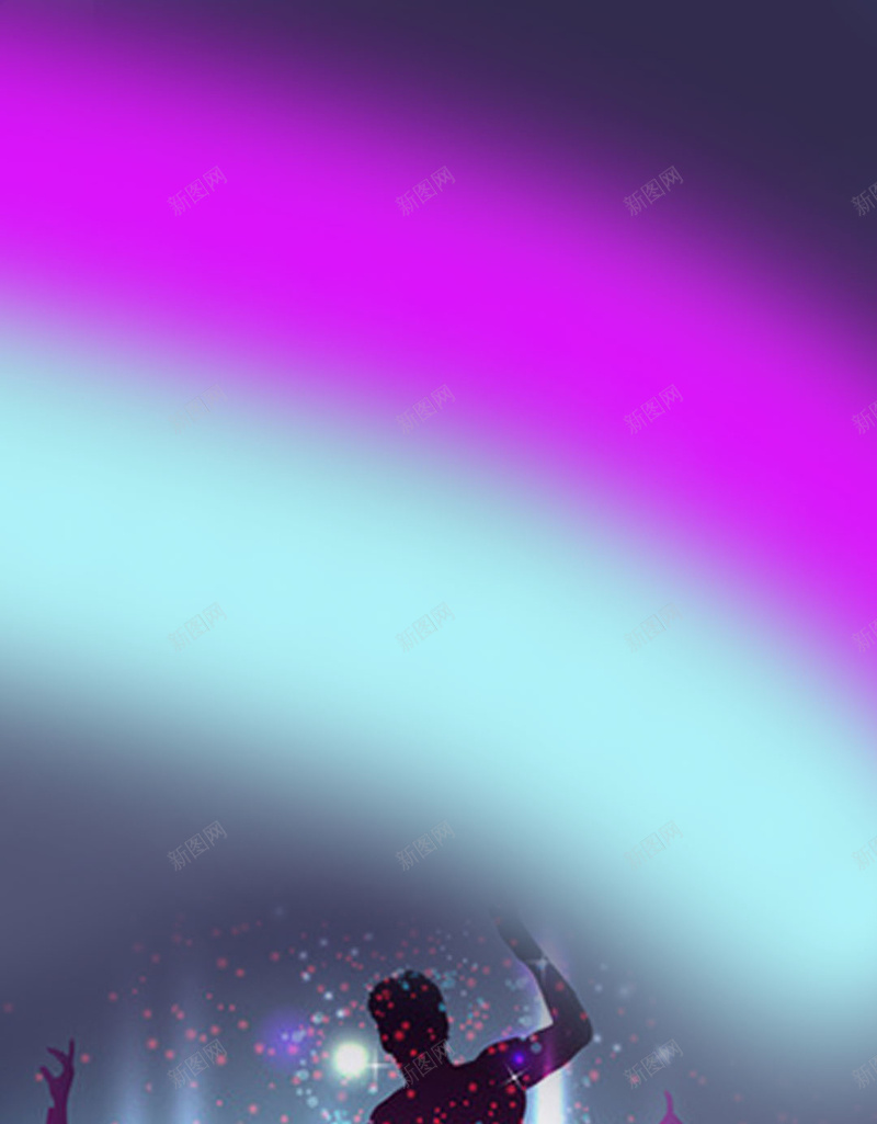 渐变舞者舞台H5背景jpg设计背景_新图网 https://ixintu.com 渐变背景 舞蹈培训 舞台 舞蹈 跳舞 艺术培训 扁平背景 人物剪影 紫色背景 彩虹 舞者