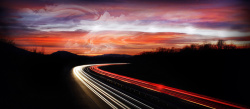 高速公路海报彩色黄昏高速公路背景高清图片