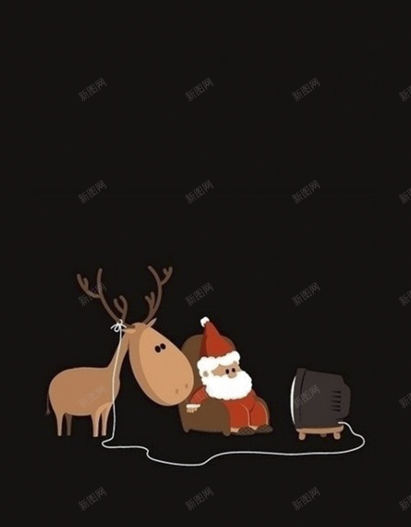 圣诞老人麋鹿背景jpg设计背景_新图网 https://ixintu.com 圣诞 深色 温馨 礼物 麋鹿 开心 扁平 渐变 几何