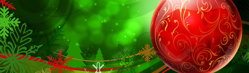 圣诞红绿简约海报背景背景