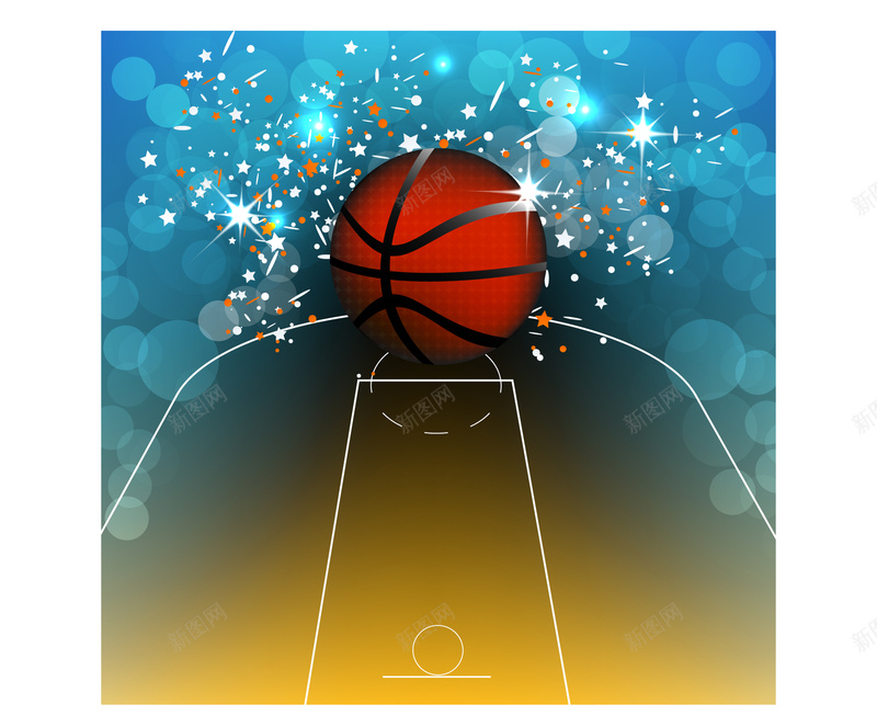 创意篮球海报矢量素材eps设计背景_新图网 https://ixintu.com 篮球场 体育 光晕 海报 篮球 运动 矢量图 创意 娱乐