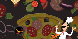 大联盟美食节美食促销海报背景素材高清图片