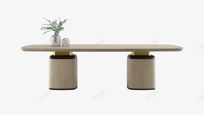 TRIBUTO II Dining Table  FFU130009AAA 3000x1200x760 mm家具大板桌png免抠素材_新图网 https://ixintu.com 家具 大板桌