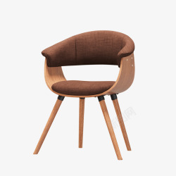 软垫草图模型棕色软垫实木扶手椅3D模型OBJFBXMAX 高清图片