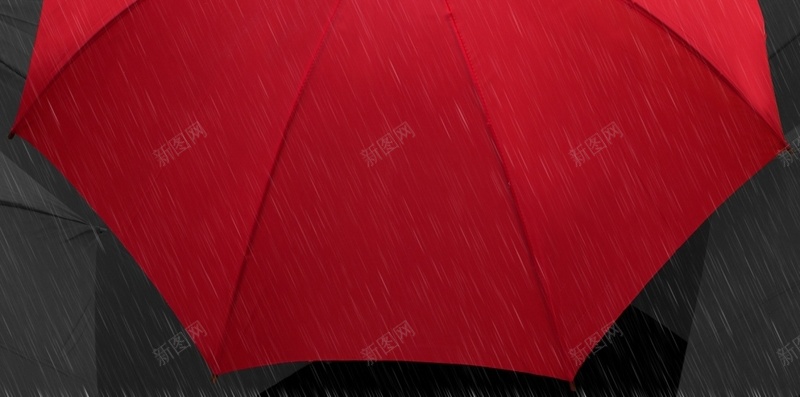 雨下的红色雨伞背景H5jpg设计背景_新图网 https://ixintu.com 雨下 红色 雨伞 背景 简约